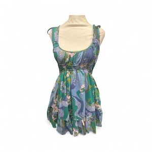 FP Movement Vernon floral Blue and Green Mini Dress